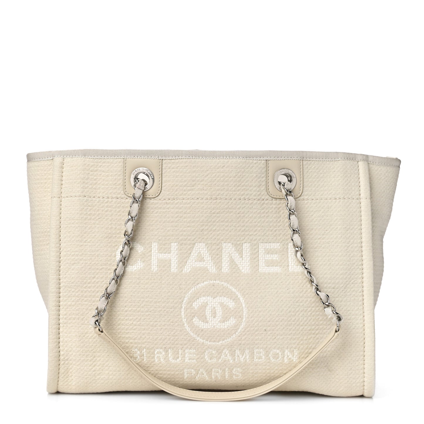 Mixed Fibers Small Deauville Tote White