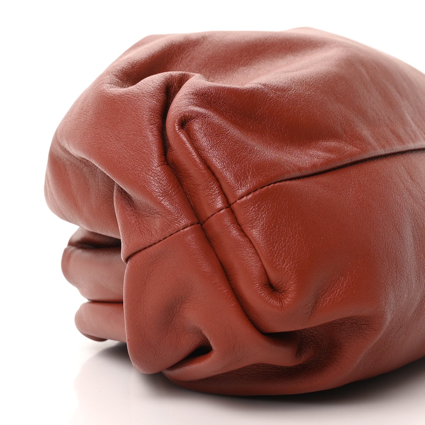 Smooth Butter Calf The Pouch Oversized Clutch Rust