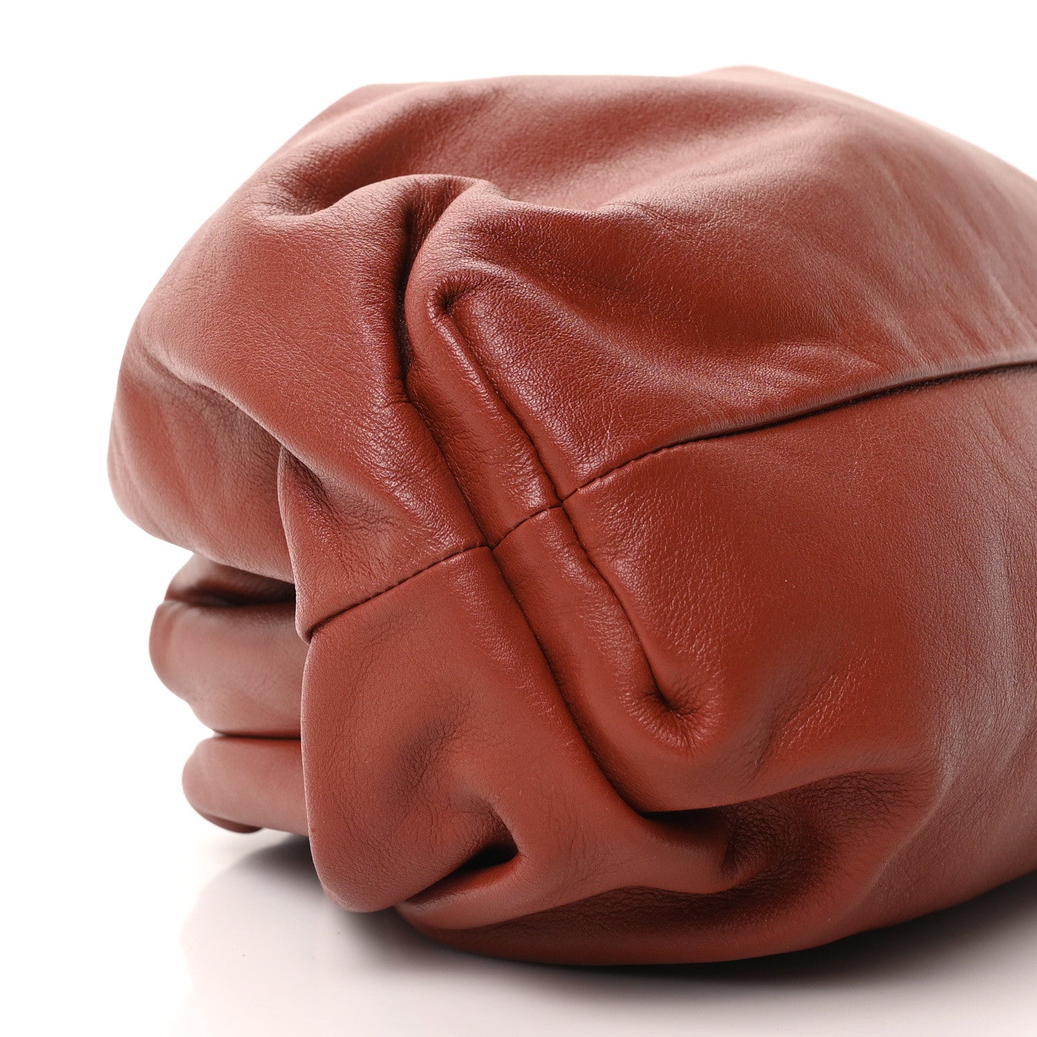 Bottega Veneta Smooth Butter Calf The Pouch Oversized Clutch Rust 8 of 9