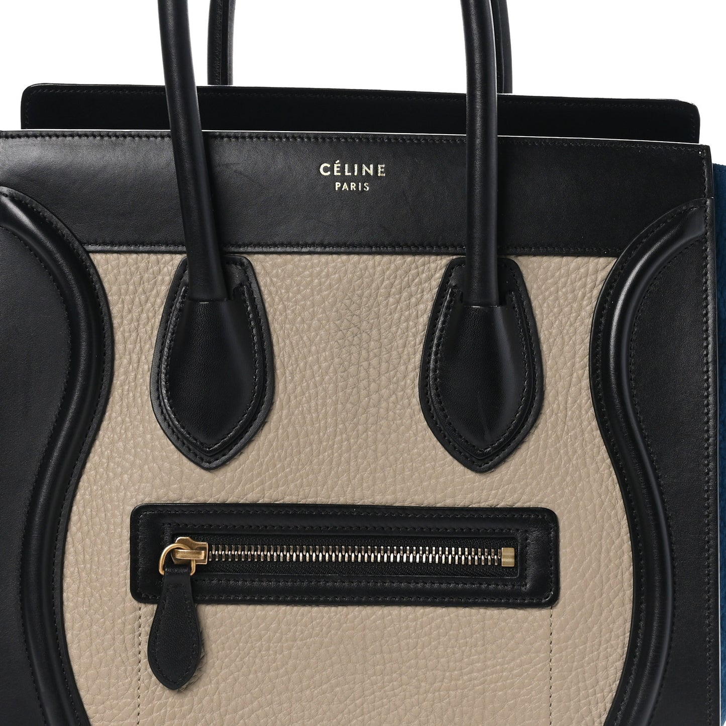 Bullhide Calfskin Nubuck Micro Tri-Color Luggage Light Taupe