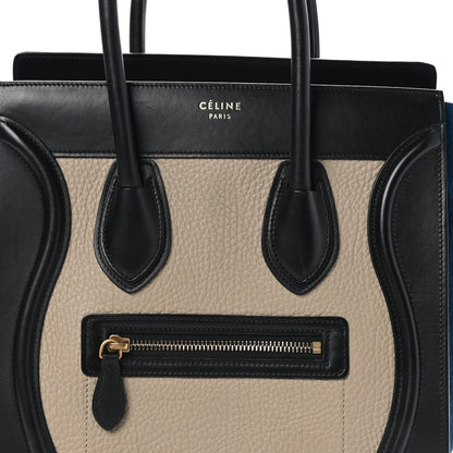 Celine Bullhide Calfskin Nubuck Micro Tri-Color Luggage Light Taupe 7 of 9