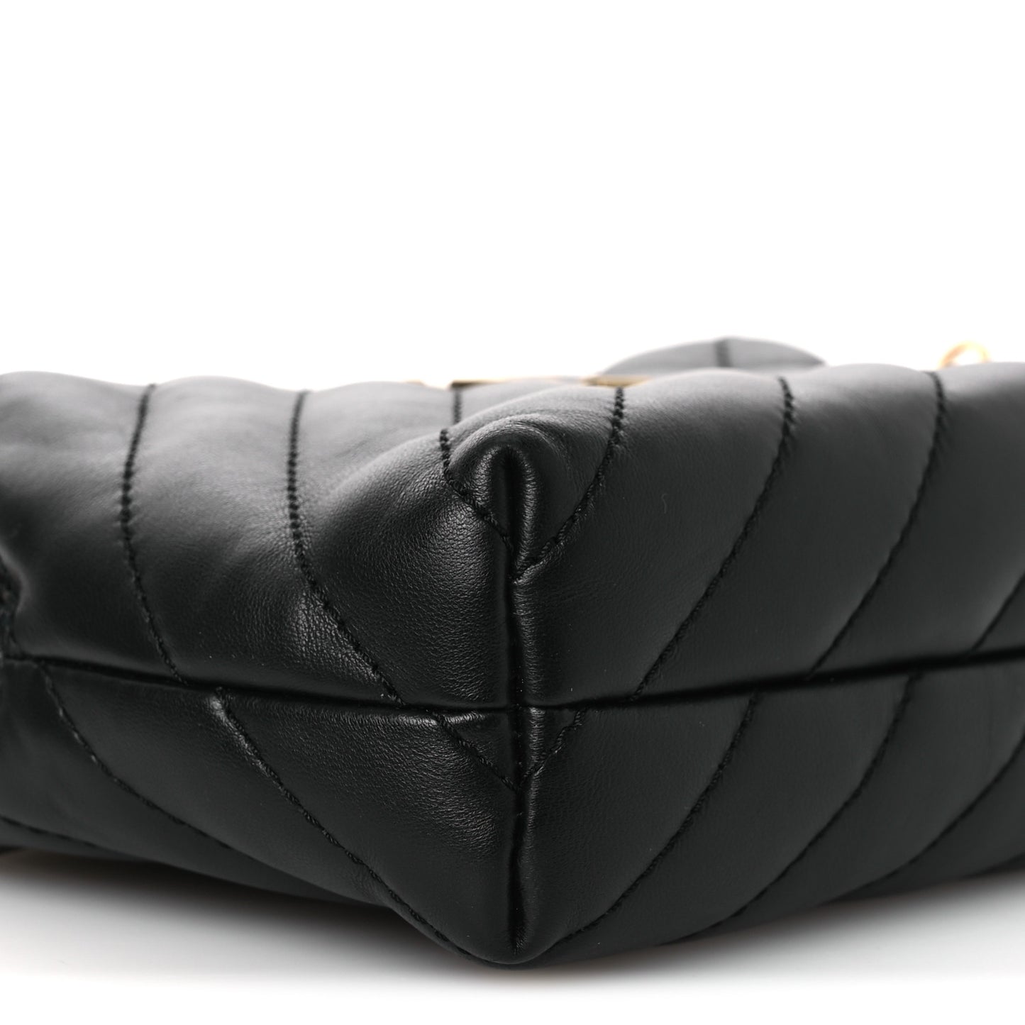 Calfskin Diagonal Quilted Jackhammer Camera Bag Black