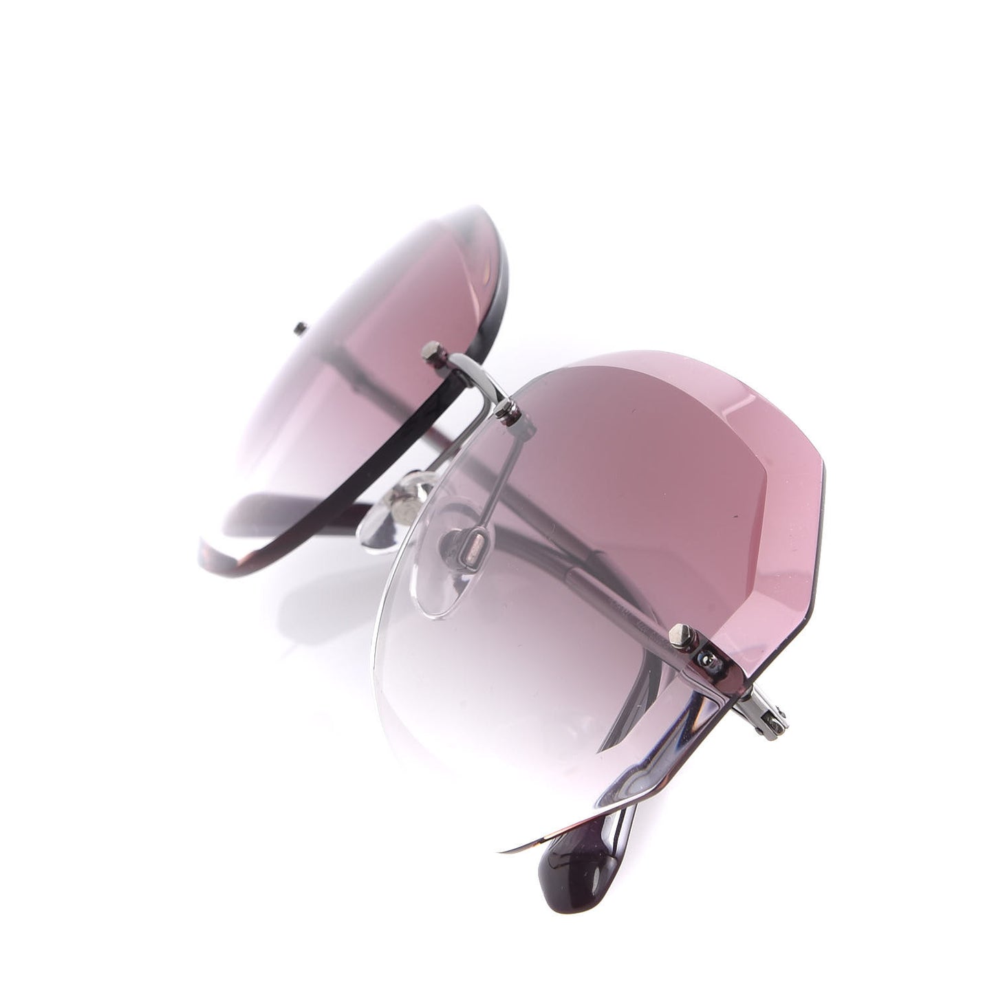 Metal Spring Round Sunglasses 4220 Pink
