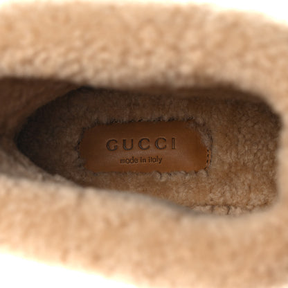 Gucci Calfskin Wool Womens Fria Horsebit Ankle Boots 40 Black Butterscotch 7 of 8