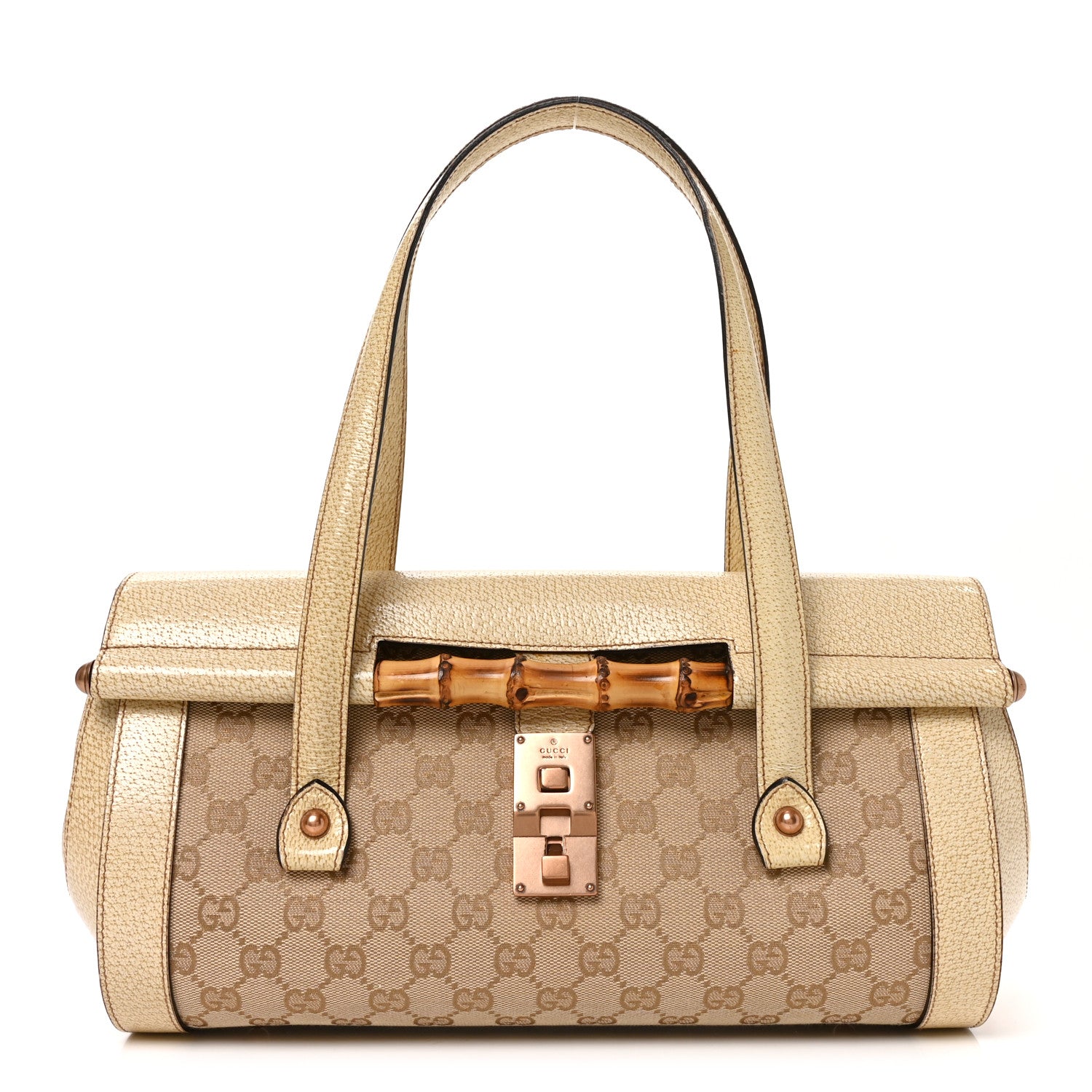 Gucci Monogram Bamboo Bullet Bag Off White Off White 1 of 10