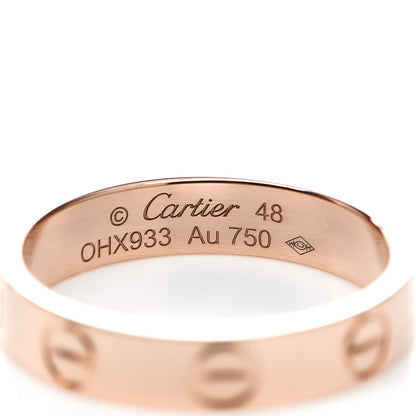 Cartier 18K Pink Gold 3.5mm LOVE Wedding Band Ring 48 4.5 4 of 5