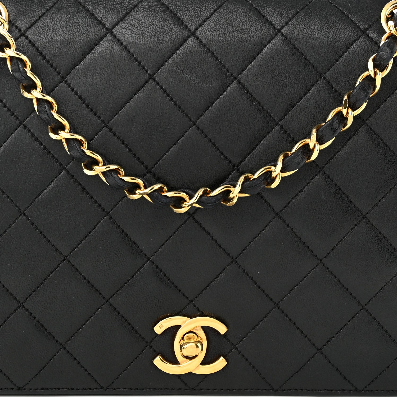 Chanel Lambskin Quilted Small Single Flap Black 9 of 11
