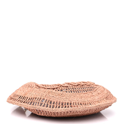 Chloe Raffia Calfskin Summer Banana Hobo Summery Beige 4 of 10