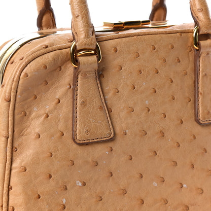 Prada Ostrich Pyramid Bag Soleil 9 of 18