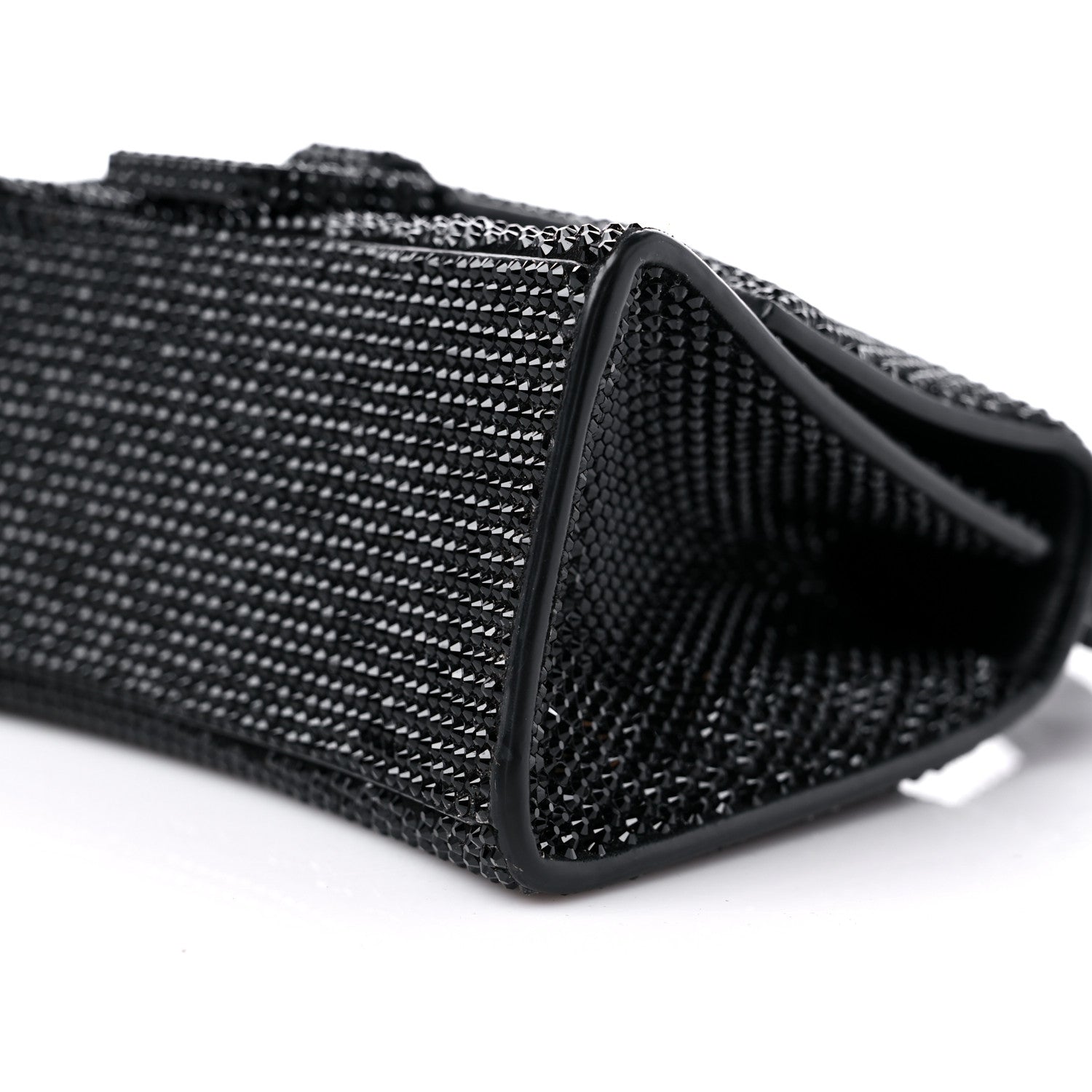 Balenciaga Strass Suede Hourglass Top Handle Bag XS Black Jet 9 of 12