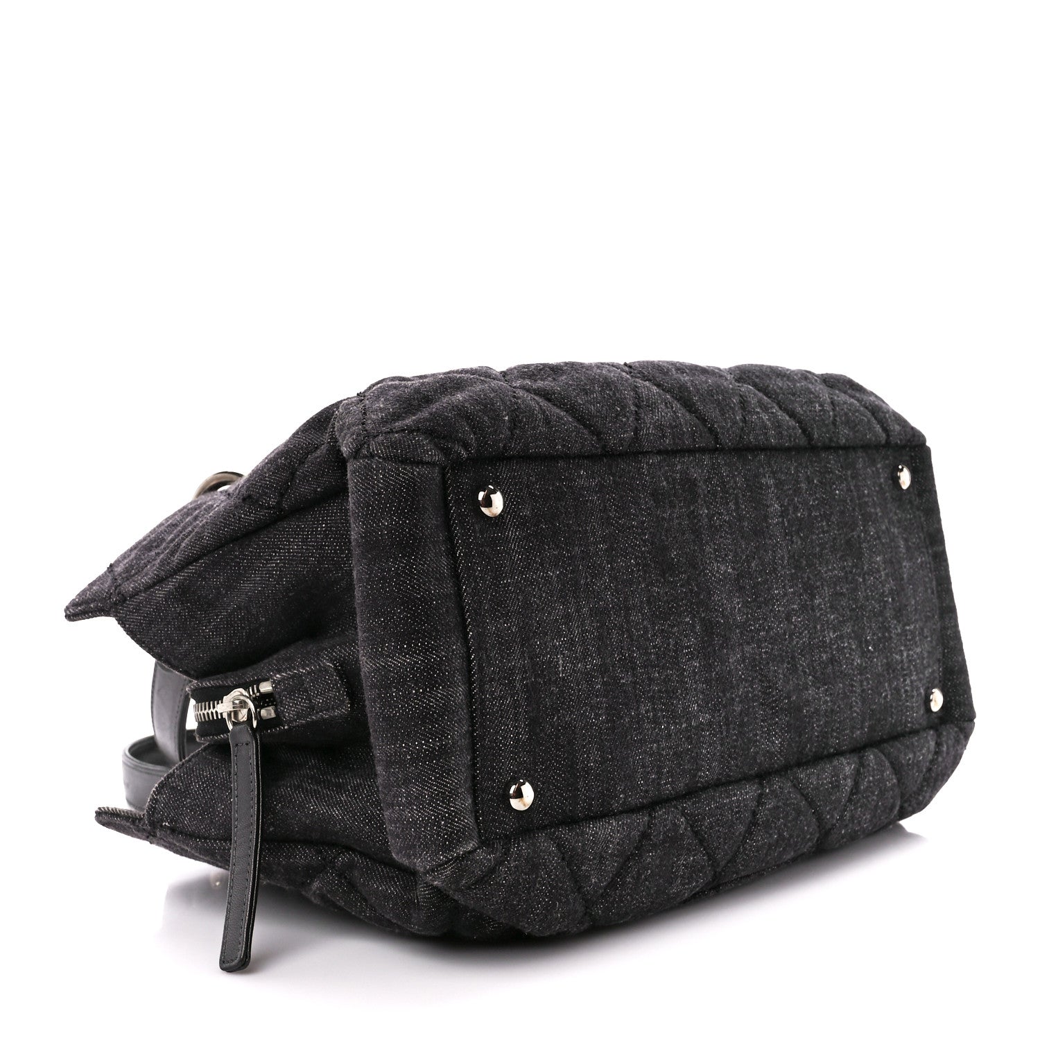 Chanel Denim Quilted Timeless Tote Black 4 of 10