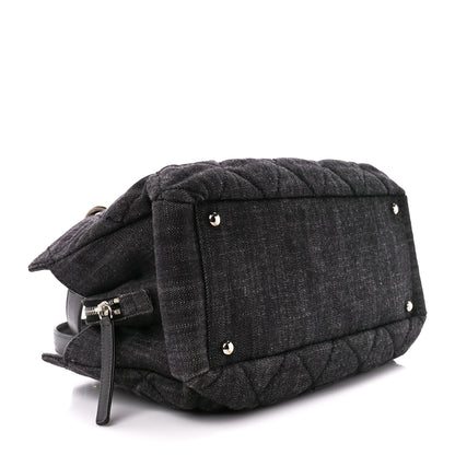 Chanel Denim Quilted Timeless Tote Black 4 of 10