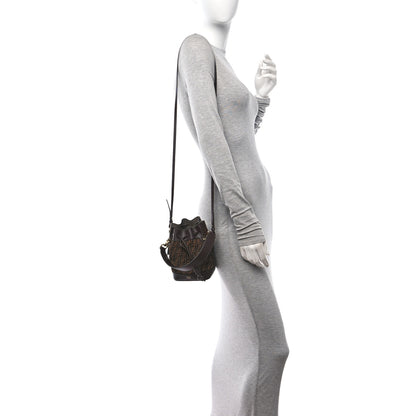 Fendi Suede Vitello King F is Fendi Micro FF Mini Mon Tresor Bucket Bag Sigaro Marrone Ebano 2 of 11