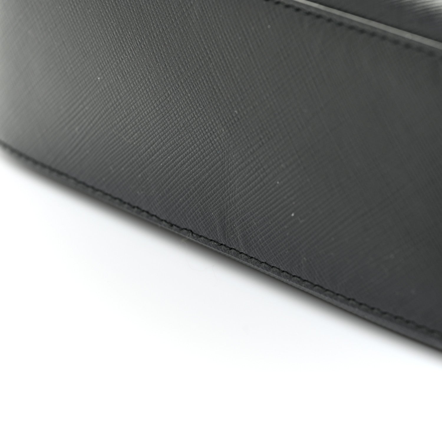 Salvatore Ferragamo Hammered Calfskin Lydia Bow Camera Bag Black 10 of 10