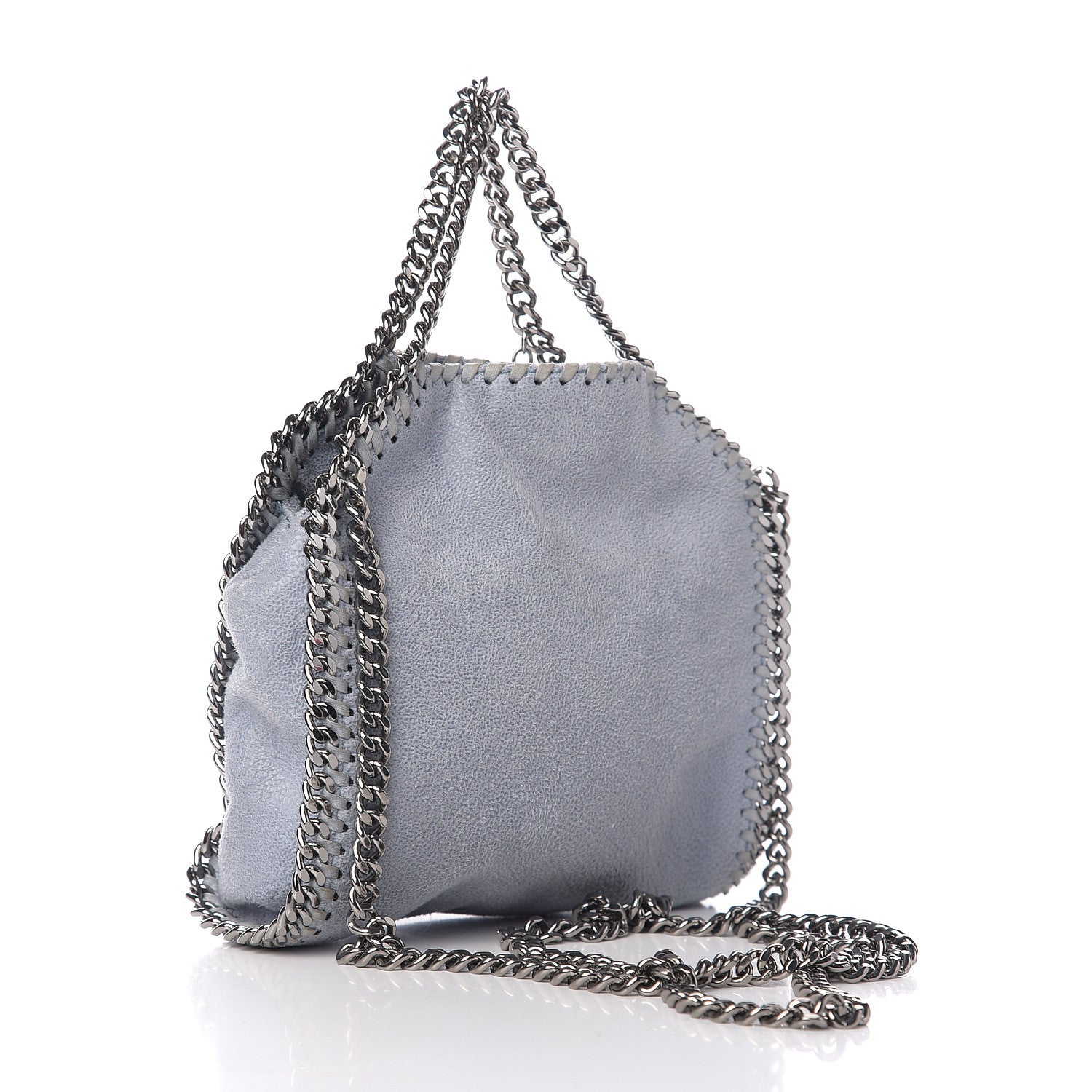 Stella McCartney Shaggy Deer Tiny Falabella Tote Duck Blue 2 of 7