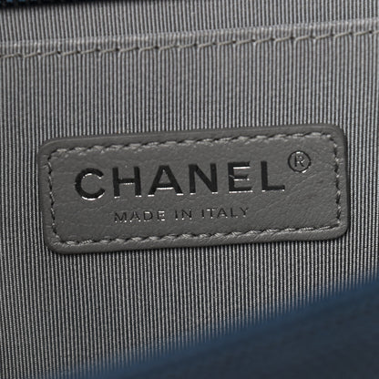 Chanel Canvas Quilted Medium Fluo Boy Flap Dark Navy Fuchsia Grey 6 of 10