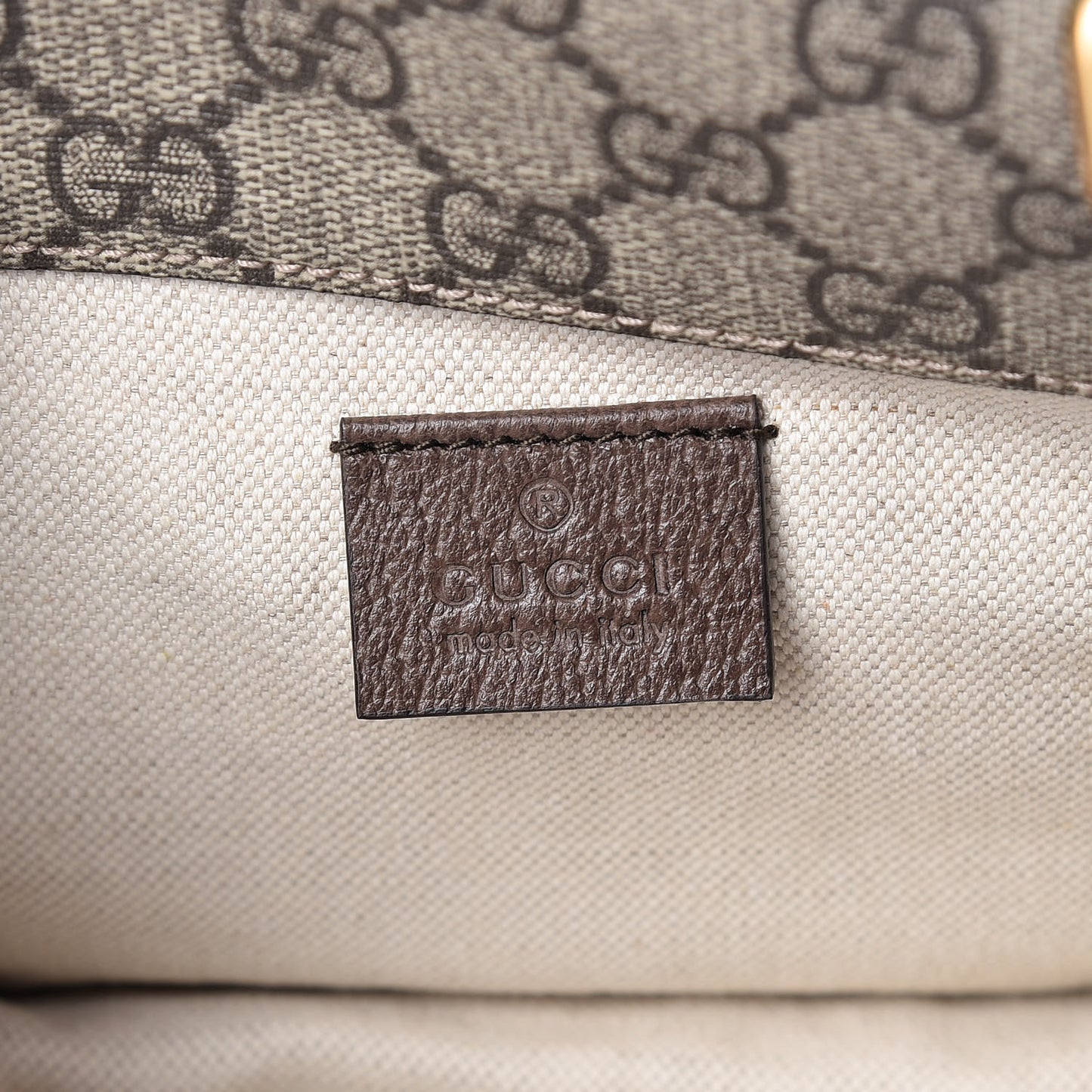 GG Supreme Monogram Web Small Neo Vintage Double Flap Messenger Bag Beige New Acero
