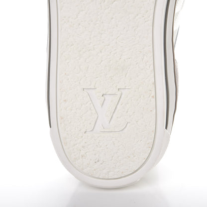 Louis Vuitton Calfskin Suede Damier Aventure Zip Up Sneaker 9.5 White 6 of 9