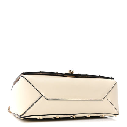 Valentino Garavani Smooth Calfskin Quilted Beehive Shoulder Bag Light Ivory 4 of 9