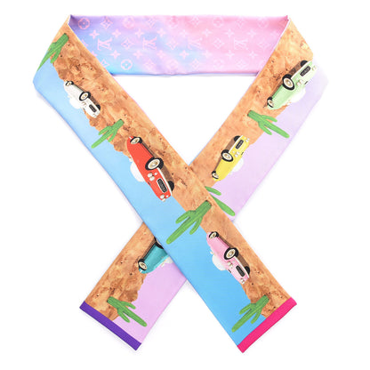 Louis Vuitton Silk Monogram Desperado Bandeau Blue 1 of 4