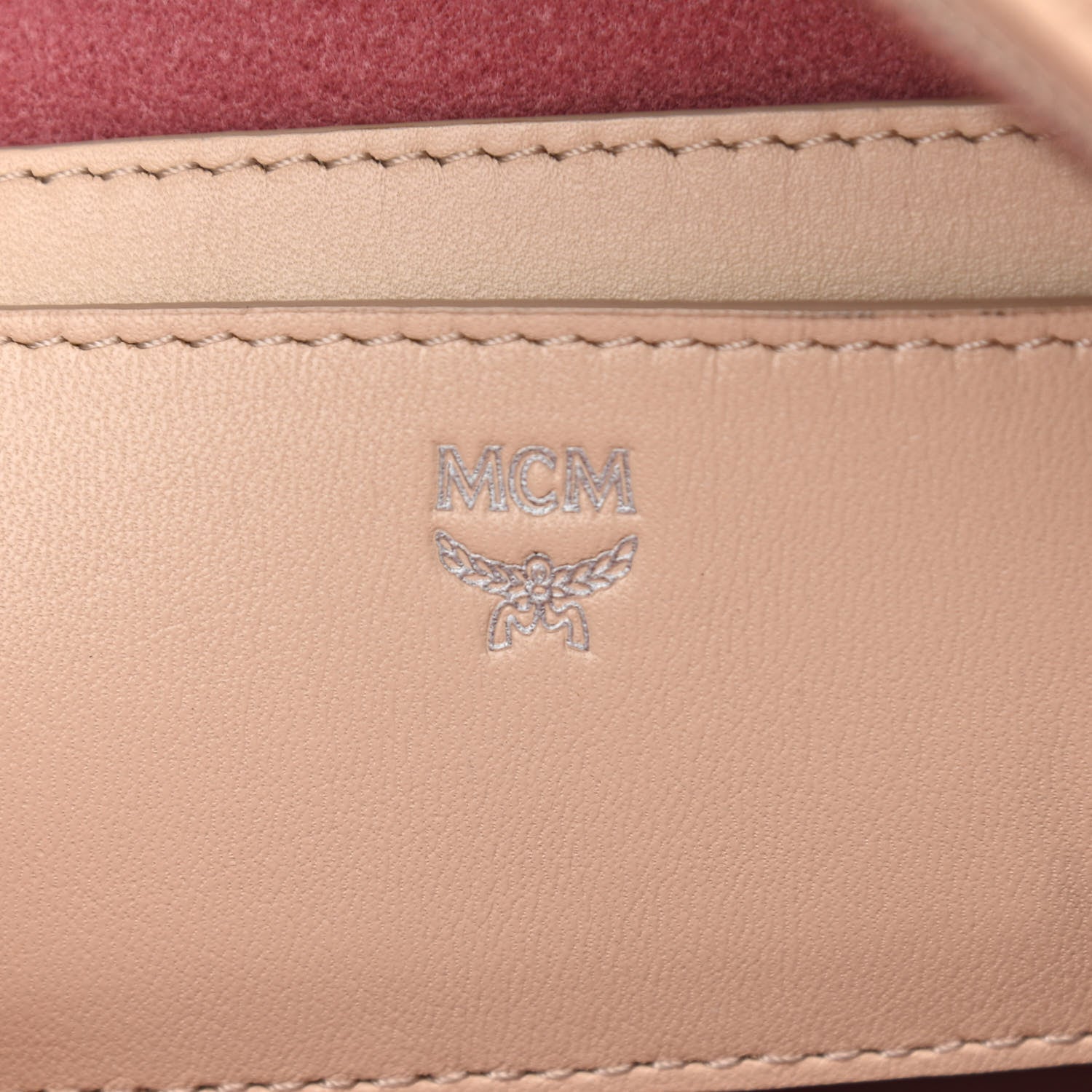 MCM Lambskin Star Eyed Bunny Mini Backpack Natural 9 of 13