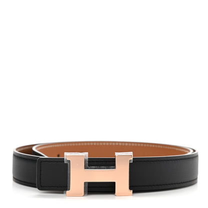 Hermes Swift Epsom 24mm Mini Constance H Belt 75 Black Gold 1 of 6