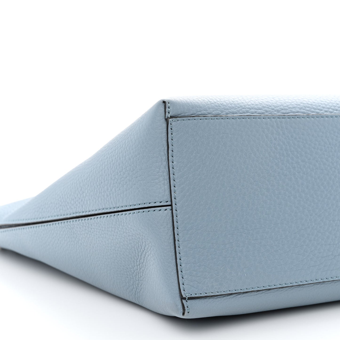 Grained Calfskin Rockstud Shoulder Tote Niagara