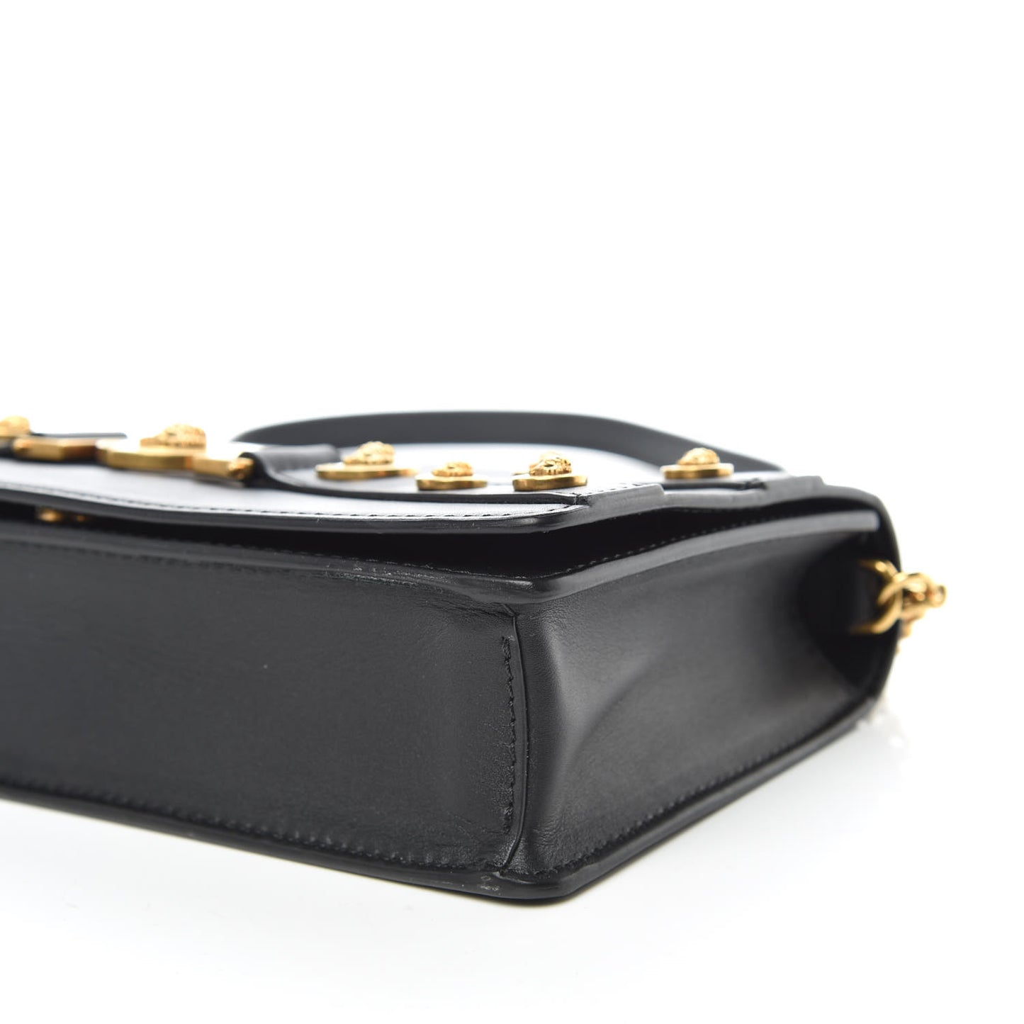 Calfskin Medallion Tribute Crossbody Black