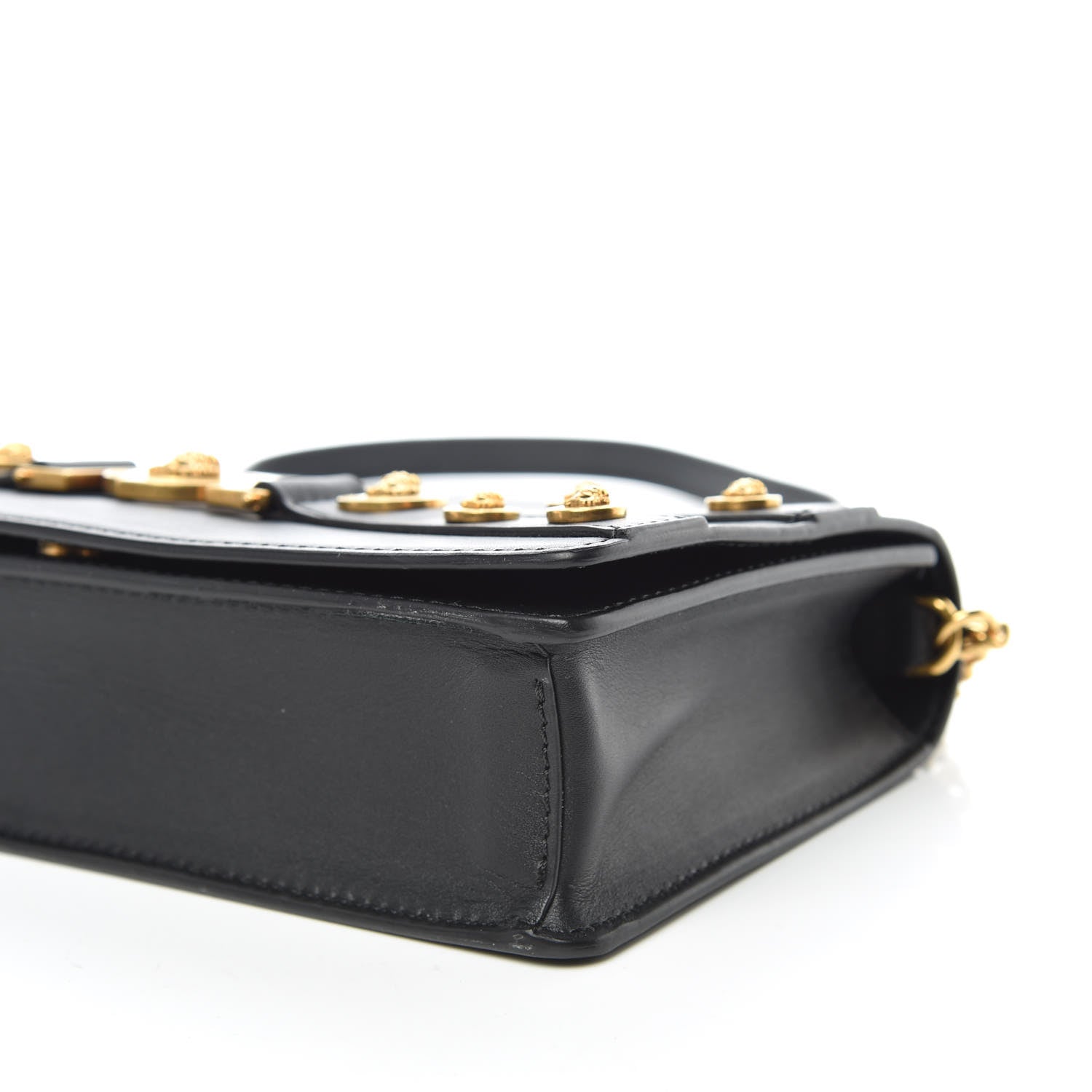 Versace Calfskin Medallion Tribute Crossbody Black 6 of 10