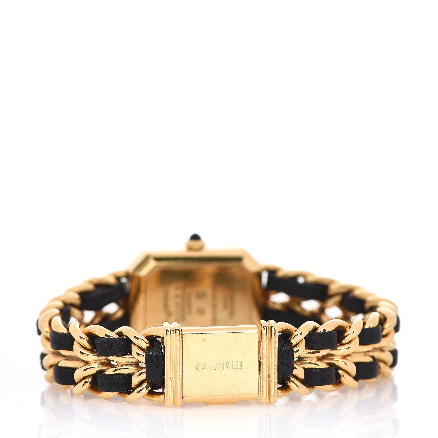 Chanel Stainless Steel Lambskin 20mm Chain Premiere Quartz Watch Gold L 3 of 4