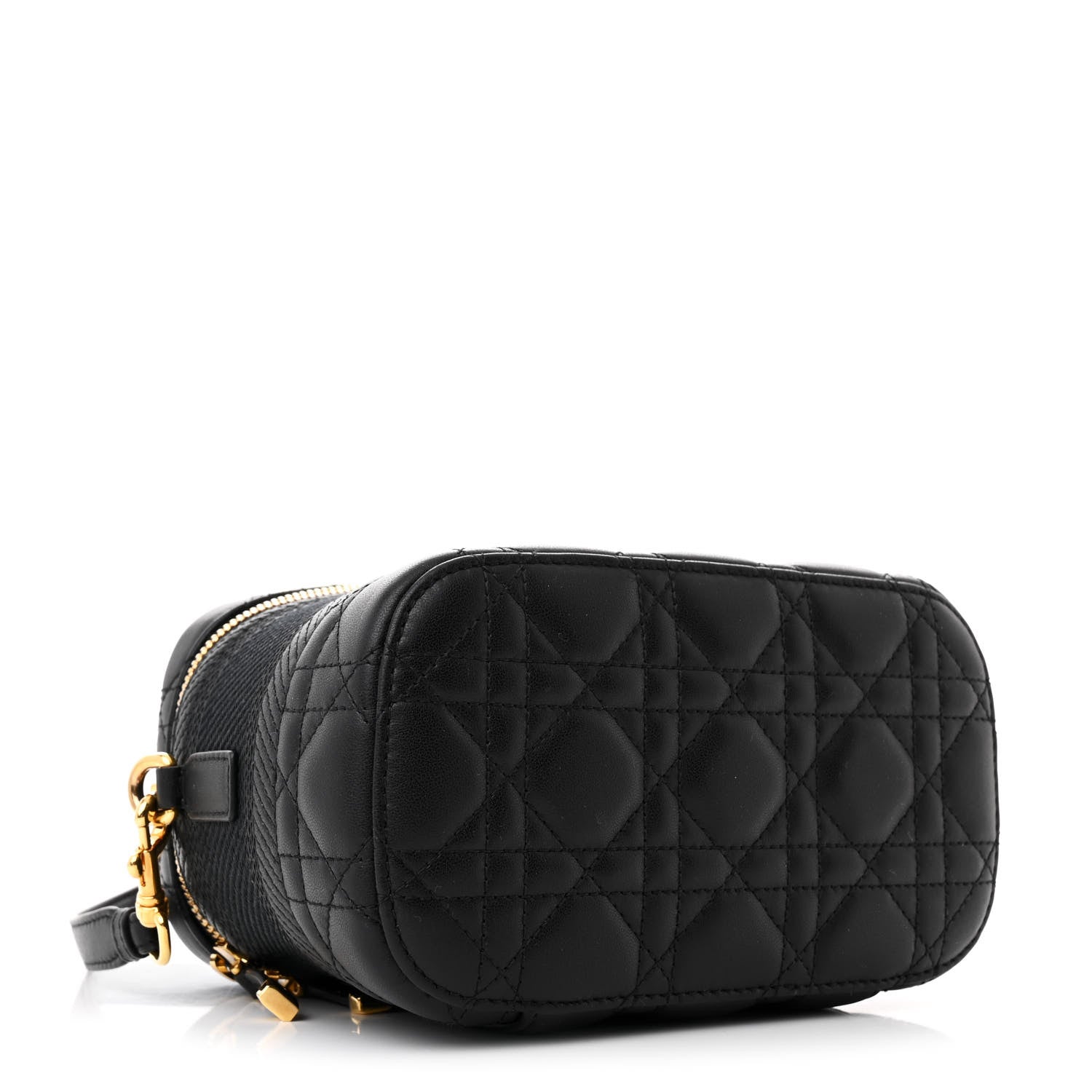 Christian Dior Lambskin Cannage Small Diortravel Vanity Case Black 4 of 12