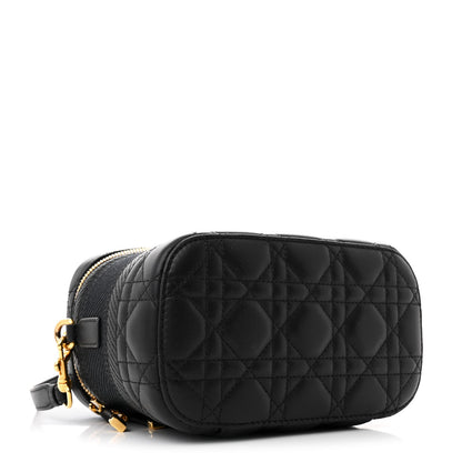 Christian Dior Lambskin Cannage Small Diortravel Vanity Case Black 4 of 12