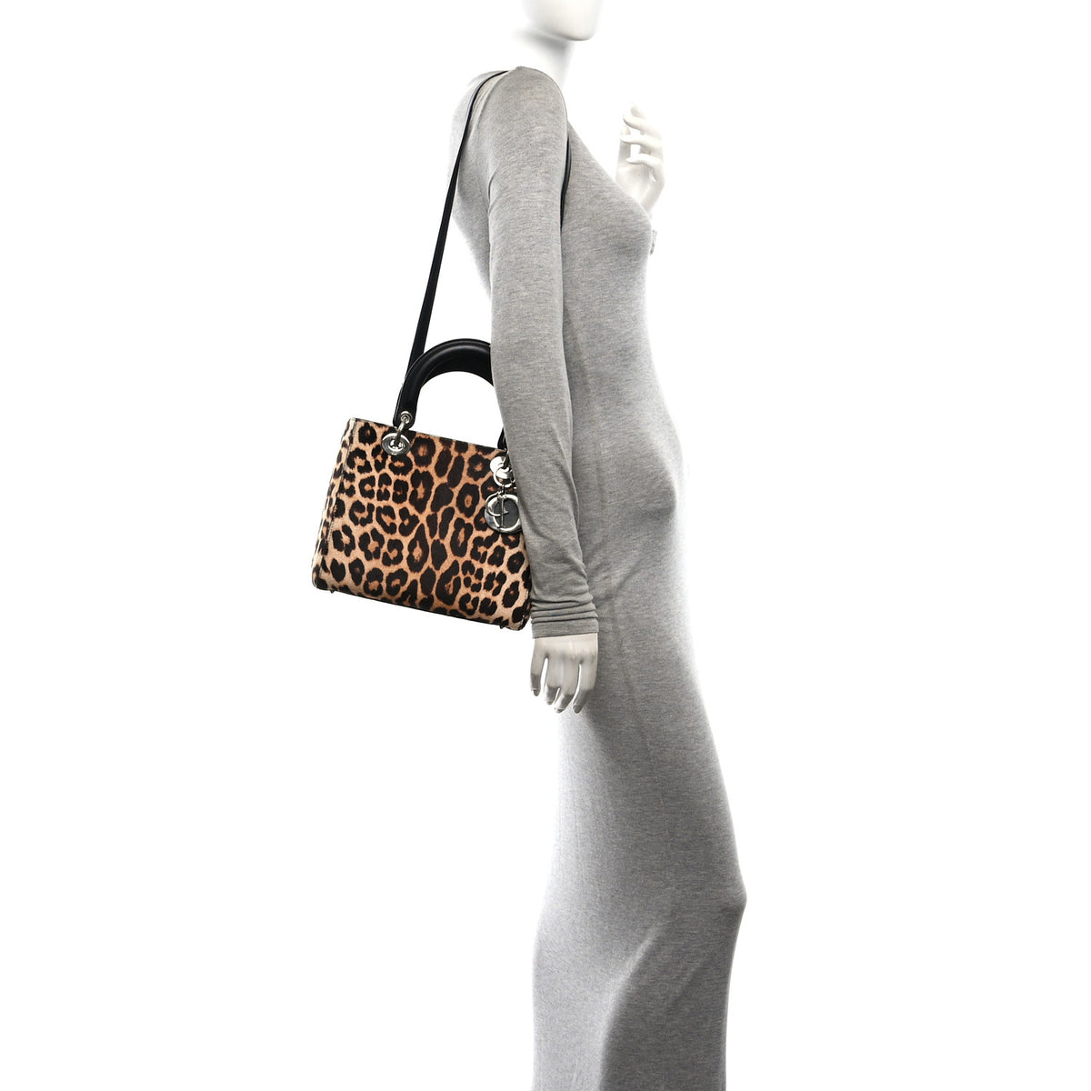 Christian Dior Pony Hair Leopard Print Medium Lady Dior 2 of 10