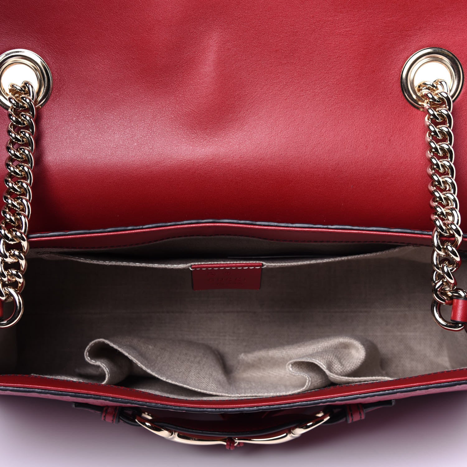 Gucci Microguccissima Medium Emily Chain Shoulder Bag Red 5 of 11