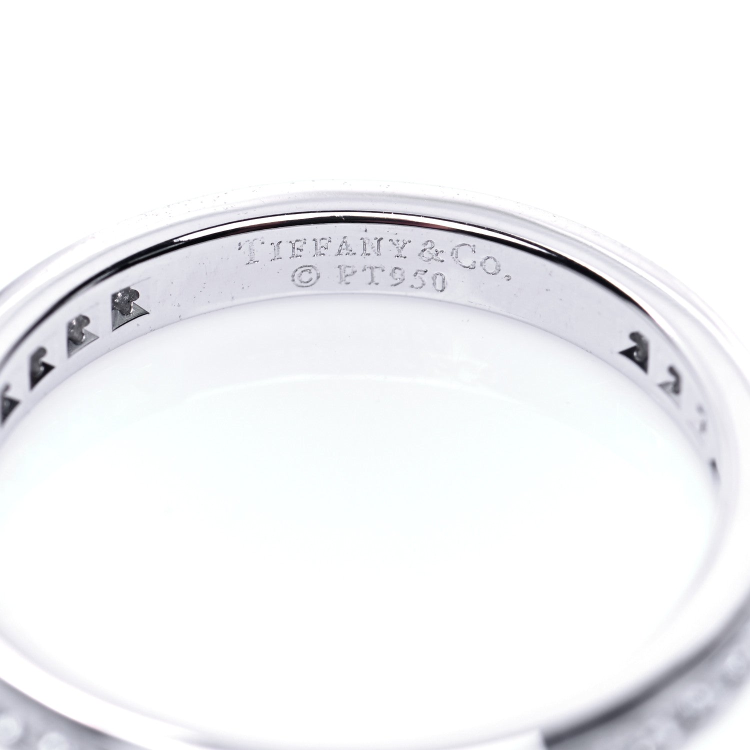 Tiffany Platinum Diamond 2mm Full Circle Wedding Band Ring 49 4.75 5 of 5