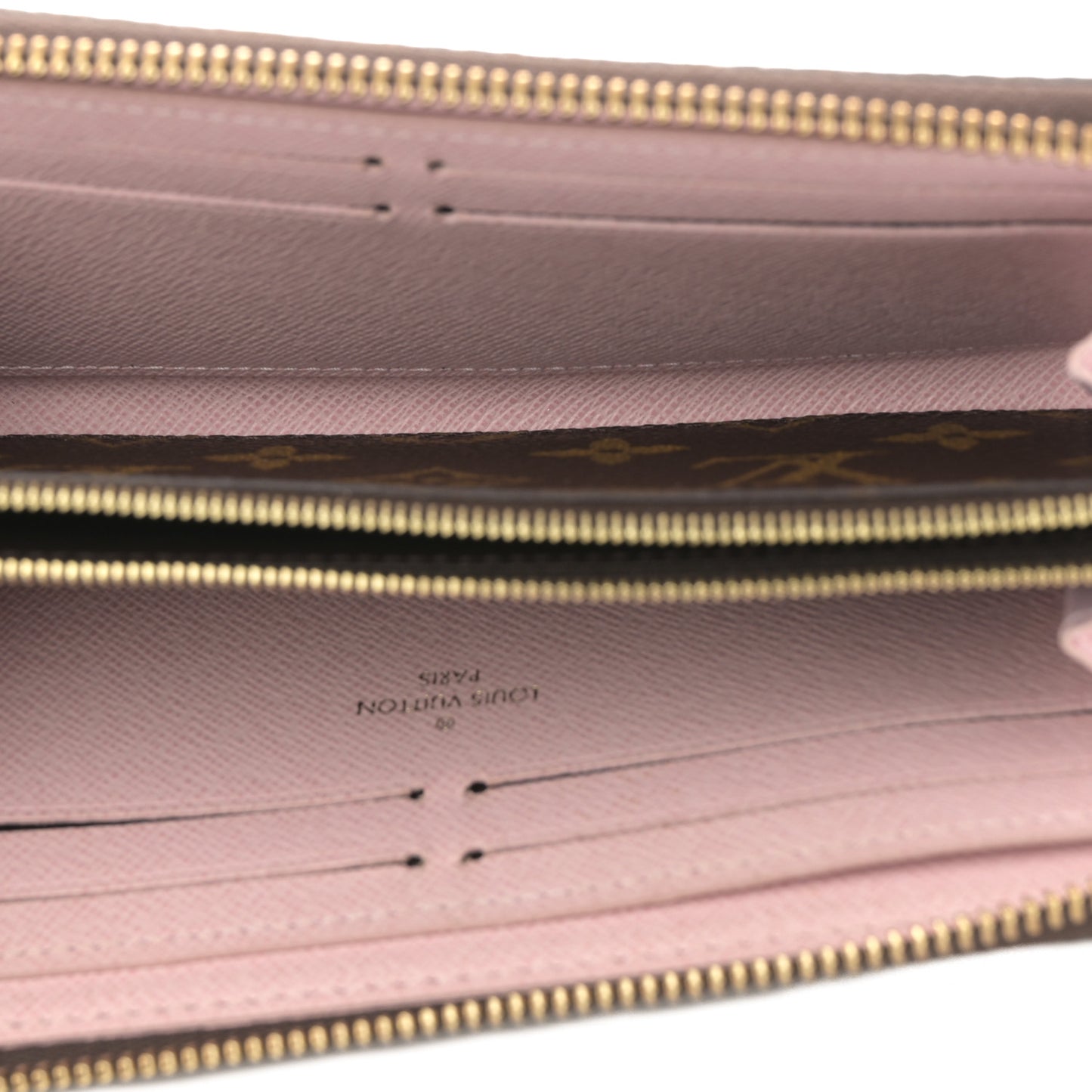 Monogram Clemence Wallet Rose Ballerine