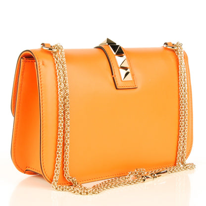 Valentino Garavani Vitello Medium Glam Lock Rockstud Flap Melon Sorbet 3 of 7