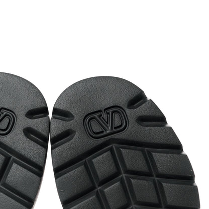 Valentino Garavani Calfskin Rockstud VLOGO Uniqueform Chelsea 55/85mm Flatform Ankle Boots 37 Rubin Black 6 of 10