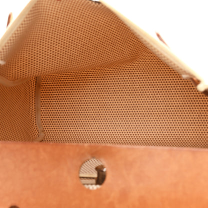 Hermes Toile Vache Calfskin Herbag PM 30 Black Natural 5 of 14
