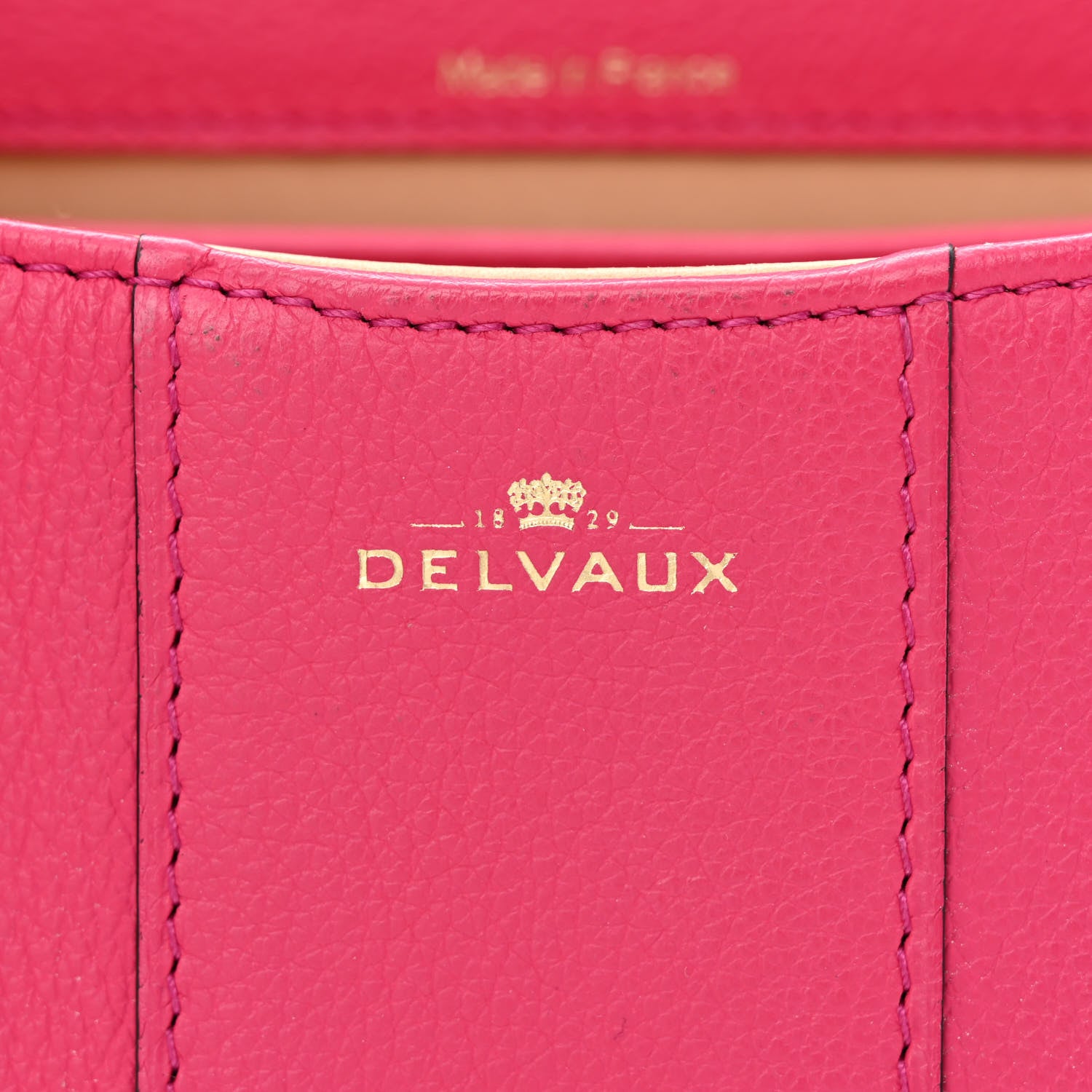Delvaux Grained Calfskin Mini Brillant Satchel Rose Indien 7 of 12