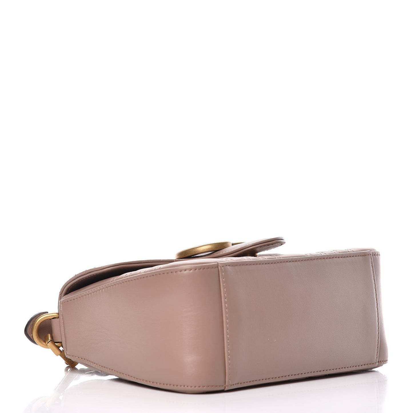 Calfskin Matelasse Mini GG Marmont Top Handle Shoulder Bag Porcelain Rose
