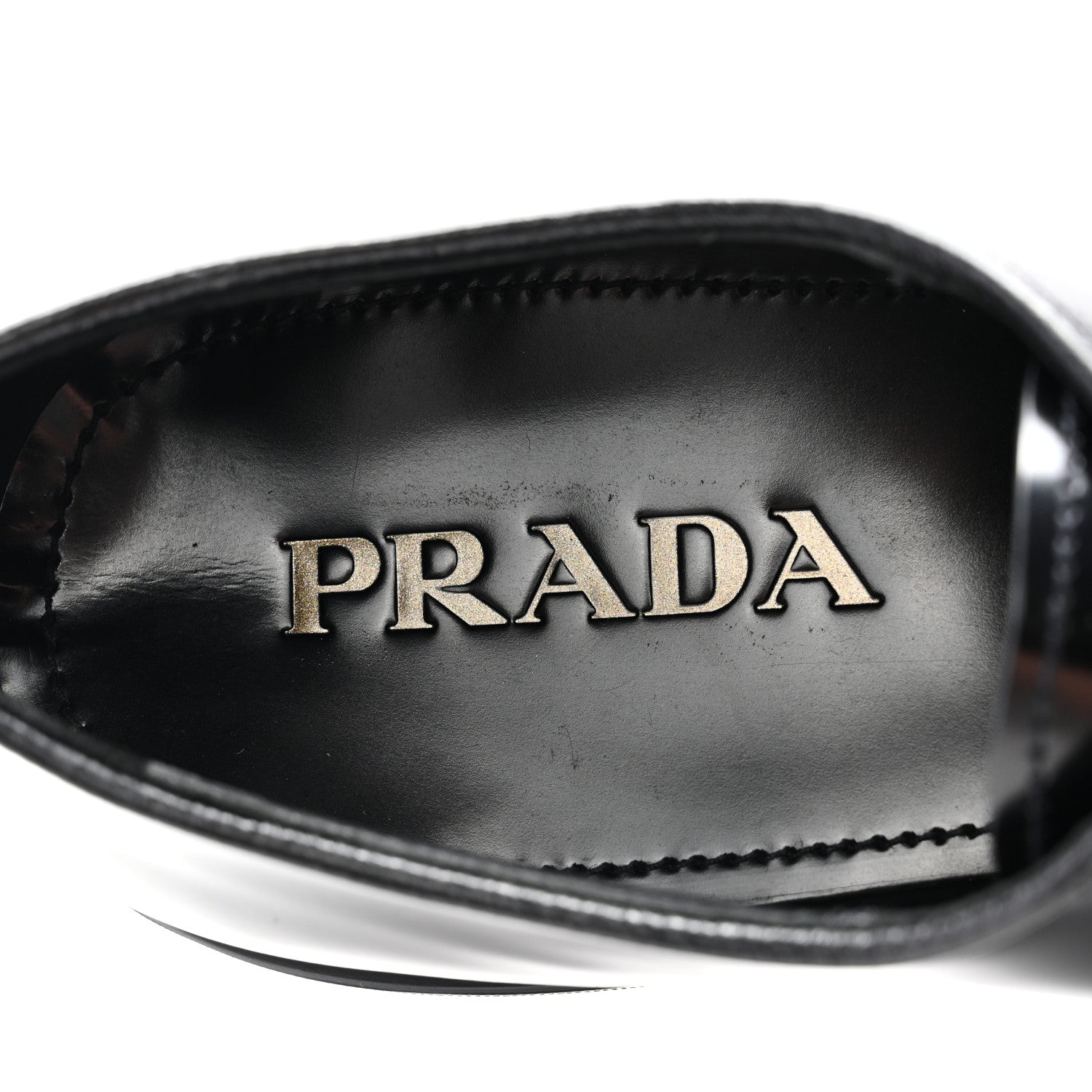 Prada Spazzolato Mens Derby Loafers 9 Black 9 of 11