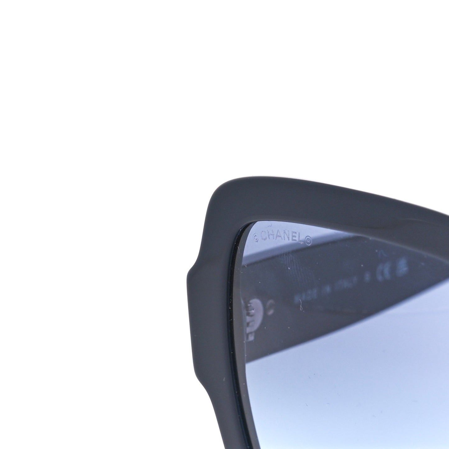 Acetate Square Heart Sunglasses 5479-A Black Blue