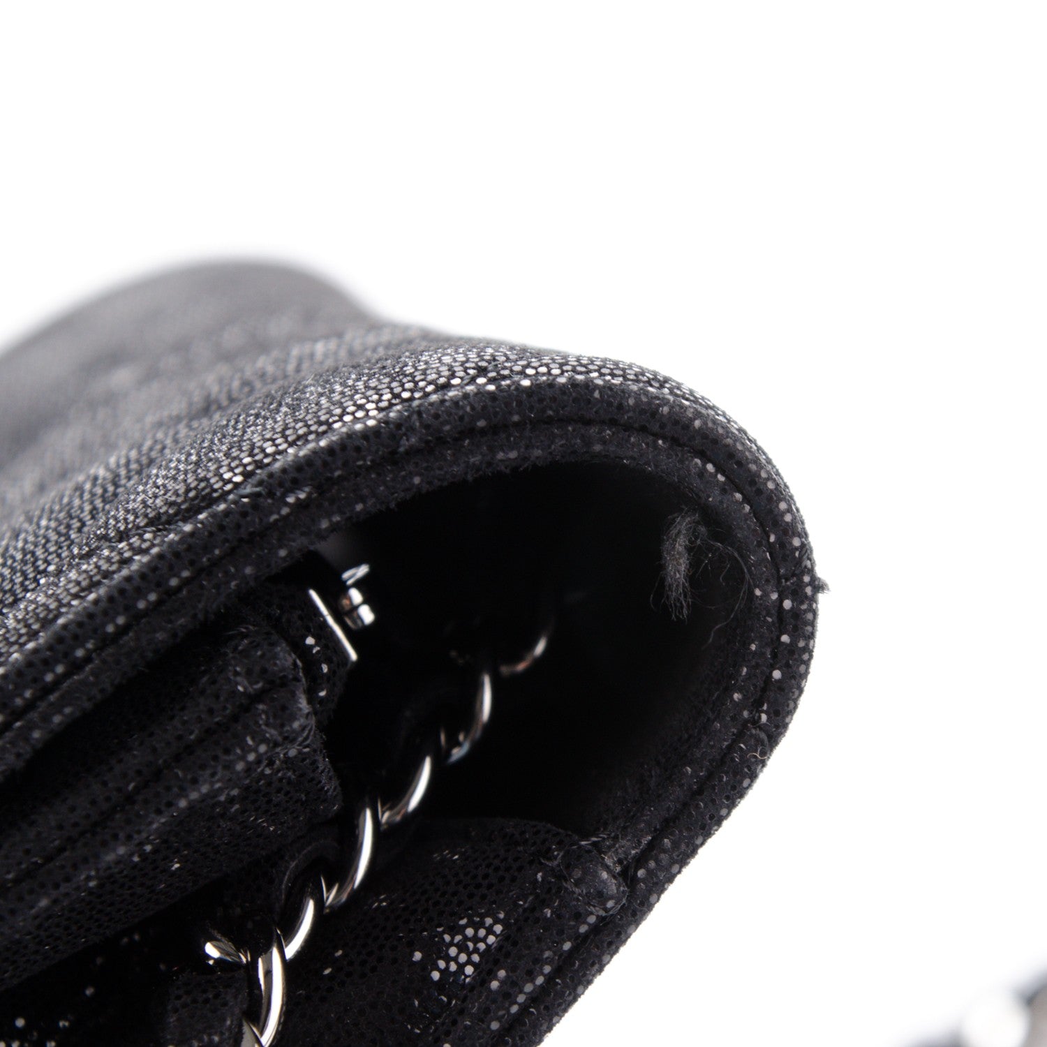 Chanel Iridescent Caviar Crystal Quilted Wallet On Chain WOC Black 9 of 9