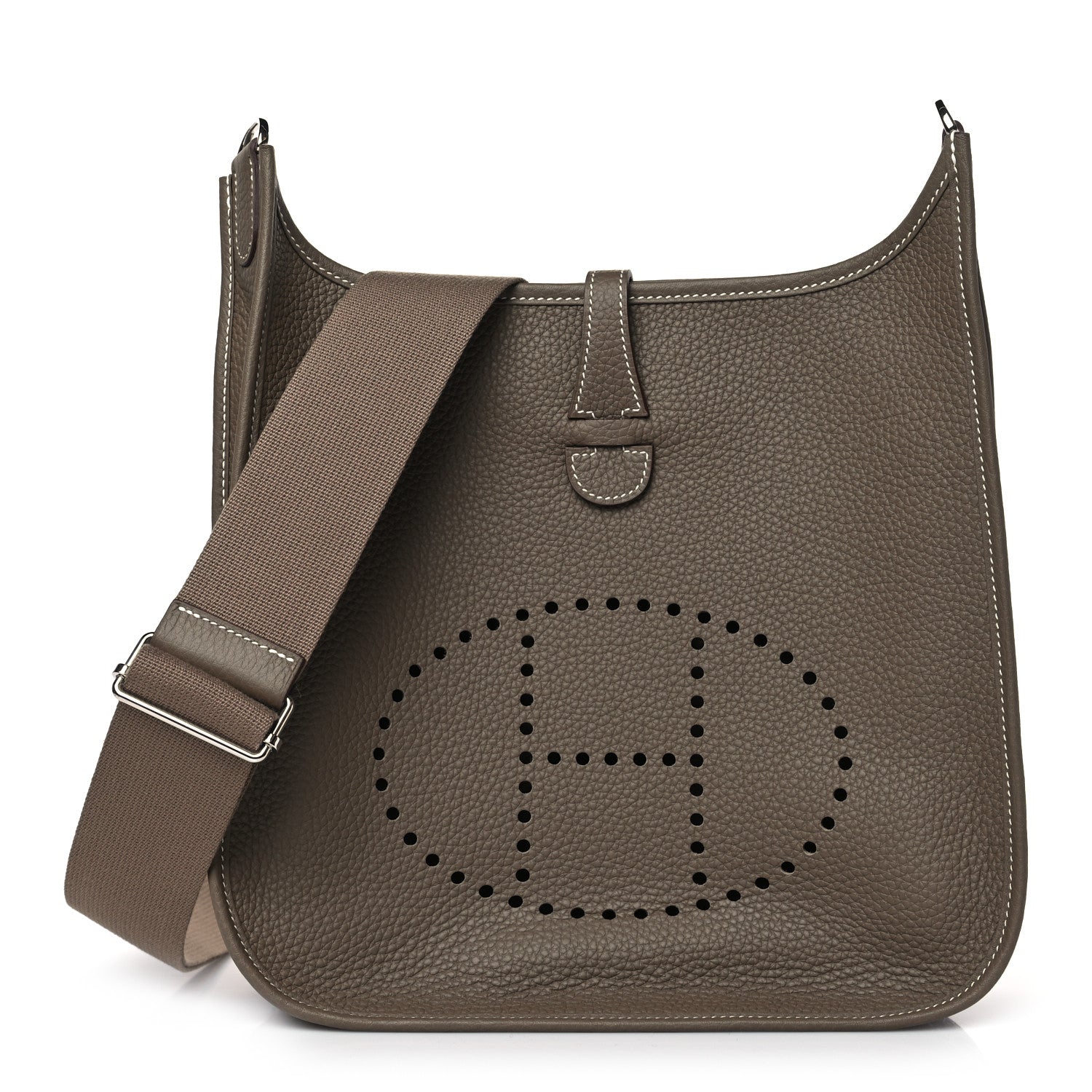 Hermes Taurillon Clemence Evelyne III PM Etoupe 1 of 10