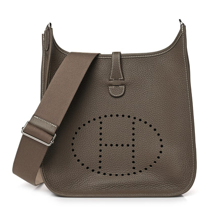 Hermes Taurillon Clemence Evelyne III PM Etoupe 1 of 10