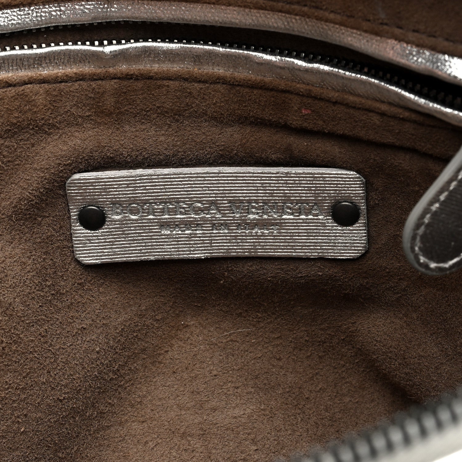 Bottega Veneta Metallic Nappa Intrecciato Nodini Crossbody Messenger Silver 6 of 9