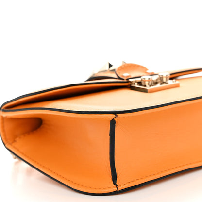 Valentino Garavani Vitello Small Glam Lock Rockstud Flap Mandarin Sorbet 8 of 9