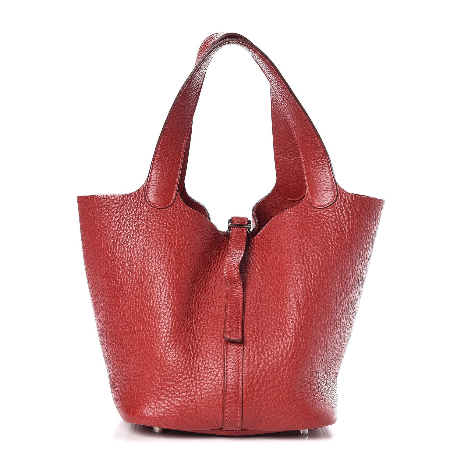 Hermes Taurillon Clemence Picotin 22 MM Rouge Garance 1 of 14