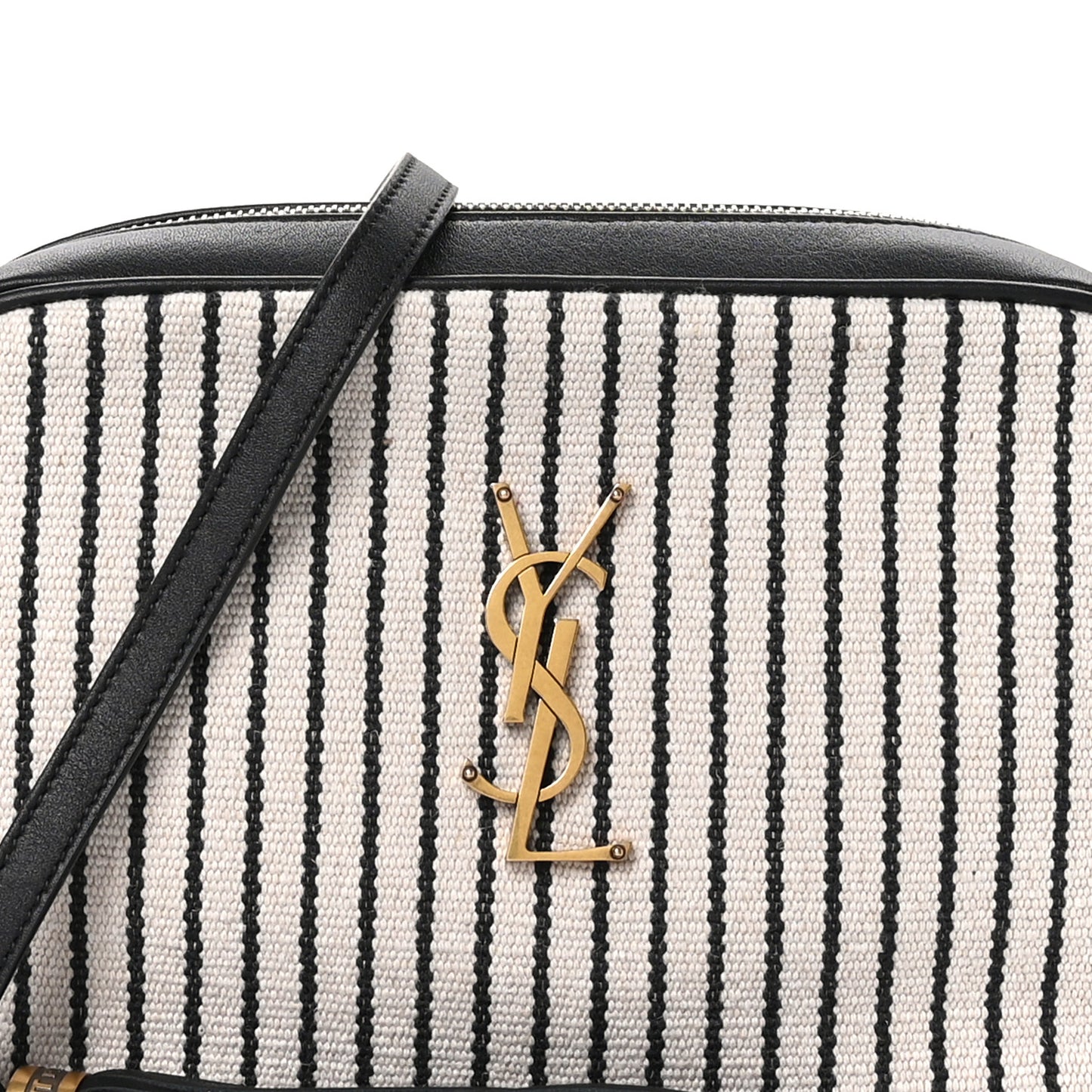 Canvas Calfskin Monogram Lou Camera Bag Black Grey Cream